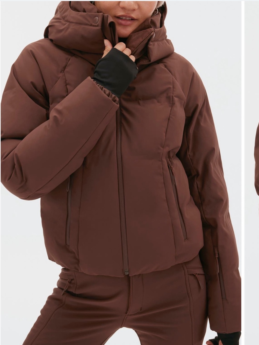 NWT HALFDAYS Georgie Puffer Jacket in Spiked Cocoa size XL